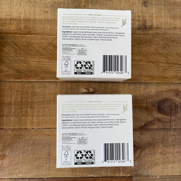 2 Aveeno Daily Moisturizing Facial Cleanser Bar, Face Wash for Dry Skin - Picture 2 of 4